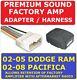 02 03 04 05 Dodge Ram Infinity Jbl Alpine Car Stereo Radio Premium Sound Adapter