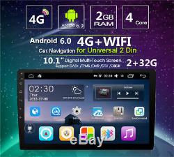 10.1HD Android 6.0 Double 2Din Quad-Core 2+32G WiFi Car GPS Stereo Radio Player