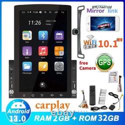 10.1Vertical Car Stereo Radio Android13 GPS Carplay Touch Screen BT Double 2Din