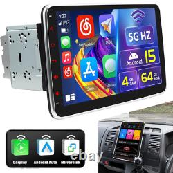 10.1 Android 15 Deck WiFi 2 DIN Car Radio Stereo CarPlay GPS 64GB Rotatable 4GB