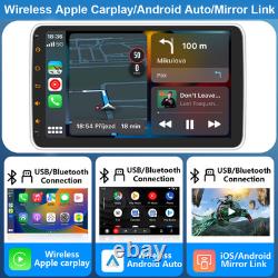 10.1 Android 15 Deck WiFi 2 DIN Car Radio Stereo CarPlay GPS 64GB Rotatable 4GB