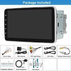 10.1 Android 15 Deck WiFi 2 DIN Car Radio Stereo CarPlay GPS 64GB Rotatable 4GB