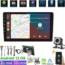 10.1 Double 2 DIN Android 12 Car Stereo Radio 2+32G CarPlay WiFi GPS Navi +Cam