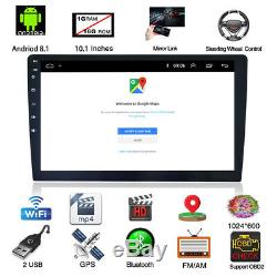 10.1 Double Din 2DIN Android 8.1 Car Stereo Radio GPS 1G&16GB Adjustable Screen