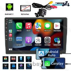10.1 Double Din Car Stereo with Apple Carplay&Android Auto Play MP5 Radio+Cam