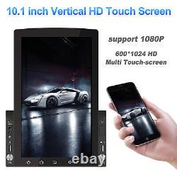 10.1 Double Din Vertical Car Stereo Radio Android 12 GPS Navi WiFi Touch Screen