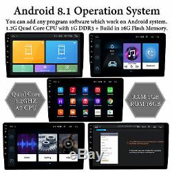 10.1 HD Android 9.1 Double 2Din Car Stereo Radio GPS Wifi OBD2 Mirror Link Unit