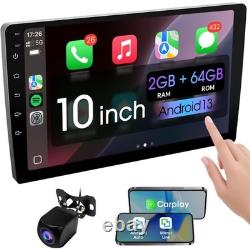 10.1 Inch Double Din Car Stereo Wireless CarPlay Android Auto Bluetooth FM