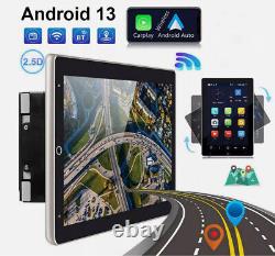 10.1 Rotatable Android 13 Touch Screen Car Stereo Radio GPS WIFI BT Double 2DIN