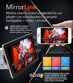10.1 Rotatable Android 13 Touch Screen Car Stereo Radio GPS WIFI BT Double 2DIN