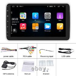 10.1'' Single 1DIN Rotatable Android 10 Touch Screen GPS Car Stereo Radio BT FM