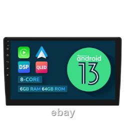 10.1 Touch Screen Double 2DIN Android 13 8-Core 6+64 Car Stereo GPS CarPlay DSP