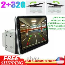 10.1 Touch Screen Rotatable Car Stereo Radio Double 2DIN GPS Wifi Android 13