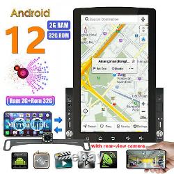 10.1 Vertical Car Stereo Radio Android 12 GPS WiFi Touch Screen Double 2 Din BT