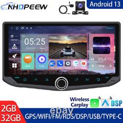 10.88 Double 2 Din Android 13 Car Radio Stereo Carplay GPS Touch Screen +Camera