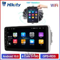 10'' Android 10 Double 2DIN Rotatable Touch Screen Car Stereo Radio GPS Wifi BT
