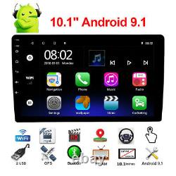 10 Double 2 Din Android 9.1 Car Stereo Radio MP5 Player GPS Wifi 4-Core 2.5D