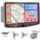 10 Inch Double Din Car Stereo Wireless Carplay Wireless Android Auto, Adjusta