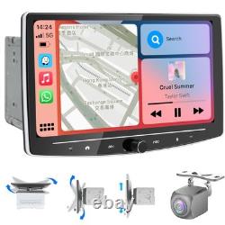 10 Inch Double Din Car Stereo Wireless CarPlay Wireless Android Auto, Adjusta