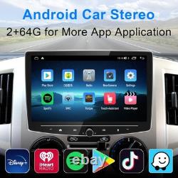 10 Inch Double Din Car Stereo Wireless CarPlay Wireless Android Auto, Adjusta