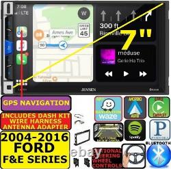2004-16 Ford F & E Series Navigation Apple Carplay Android Auto Car Stereo Radio