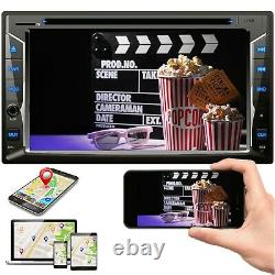200w 2Din Car NAVI 6.2 DVD CD Touch Screen Radio Mirror Link For Android & IOS