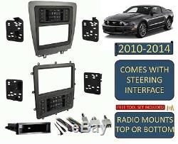2010-2014 Ford Mustang Double Din Car Radio Stereo Dash Kit Touchscreen Climate