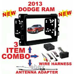 2013 2020 Ram Double Din Car Stereo Installation Dash Kit + Harness + Antenna