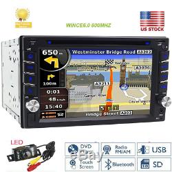2020 Double 2Din Indash GPS Sat Nav Car Stereo DVD Player Radio 6.2 Touchscreen