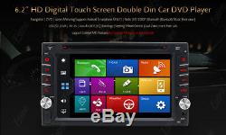 2020 Double 2Din Indash GPS Sat Nav Car Stereo DVD Player Radio 6.2 Touchscreen