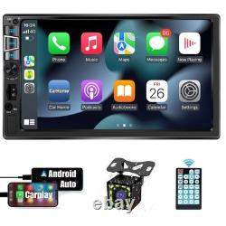 2025 7-inch Wireless CarPlay & Android Auto Double Din Car Stereo with Blueto