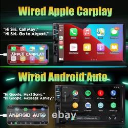2025 7-inch Wireless CarPlay & Android Auto Double Din Car Stereo with Blueto