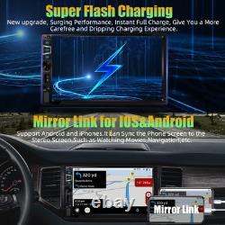 2025 7-inch Wireless CarPlay & Android Auto Double Din Car Stereo with Blueto