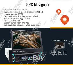 2DIN 7 Touchscreen Single 1 Din Stereo Car DVD Player Auto Radio GPS Nav Camera