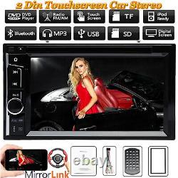 2Din CD DVD Player Car Stereo Radio Bluetooth Fit For Audi A3 A4 A5 A6 A7 A8 R8