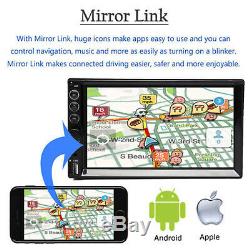 2Din Car Radio MP5 Stereo Multi-Player MirrorLink For Android IOS GPS Navigation