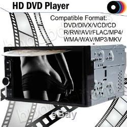 2Din Car Stereo CD DVD MP3 Player Radio Bluetooth Mirrorlink for GPS+ Camera US