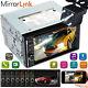 2din Car Stereo Radio Cd Dvd Player Bt Mirror Link For Gps With Rear Camera