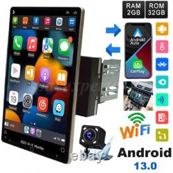 2 Din Android 13.0 Rotatable 10.1 Carplay Car Stereo Radio Player GPS Navi WIFI
