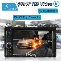 2 Din Car Radio Audio Stereo Player Bluetooth Touch Screen Mirror Link For GPS