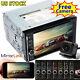 2 Din Touch Screen Car Stereo Bt Radio Fm Am Usb Aux Media Player Mirror For Gps