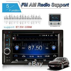 2 Din Touch Screen Car Stereo BT Radio FM AM USB AUX Media Player Mirror For GPS