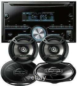 2x Pioneer 6x9 & 2x 6.5 Speakers Double DIN CD/MP3 Bluetooth Car Receiver 75xW