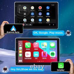 4+64GB Double 2DIN Rotatable 10'' Android 13 Apple CarPlay Car Stereo Radio GPS