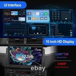 6GB+128GB QLED 10.1 2DIN Car Stereo Radio Carplay Android 15 8-core Navi WIFI