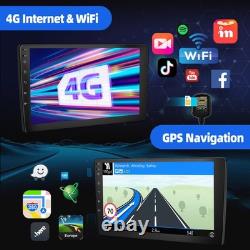 6GB+128GB QLED 10.1 2DIN Car Stereo Radio Carplay Android 15 8-core Navi WIFI