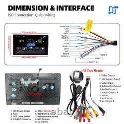 6GB+128GB QLED 10.1 2DIN Car Stereo Radio Carplay Android 15 8-core Navi WIFI