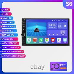 6GB RAM Double 2Din 7inch Android 12 8Core Car Stereo GPS Radio WiFi CarPlay DSP