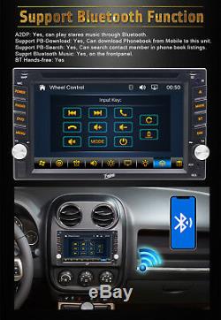 6.2Double 2Din Car Stereo DVD Player GPS Navigation Bluetooth+Backup Camera+MAP