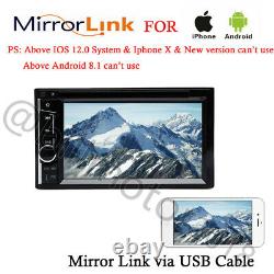 6.2 2Din Car Stereo Radio DVD Player Touch Screen Bluetooth Mirror Link For Map